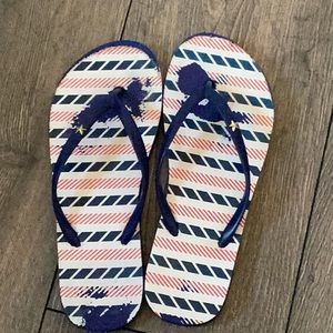 Worn flip flops